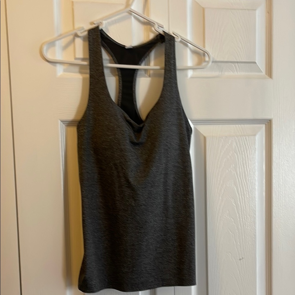 Uniqlo Dark Gray Racerback Tank Top